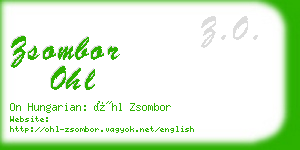 zsombor ohl business card